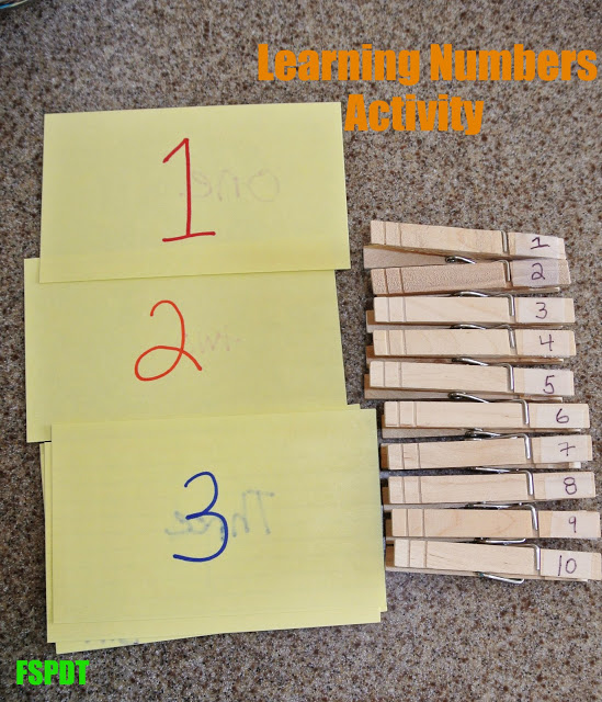 DIY numbers and alphabet learning game/activity for preschooler