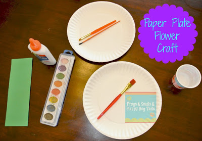 Watercolor Paper Plate Flower Craft 