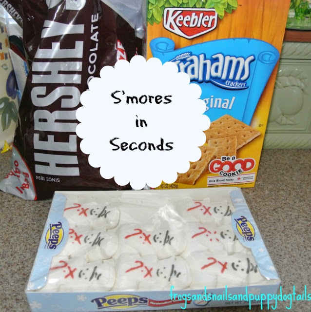 S'mores ready in Seconds- with peep marshmallows