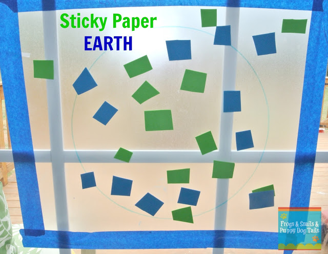 Sticky Paper Earth- kids activity 