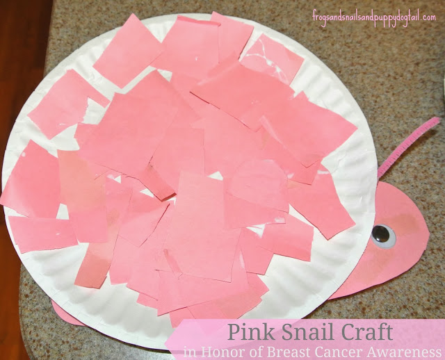 Pink Snail Craft in Honor of Breast Cancer Awareness