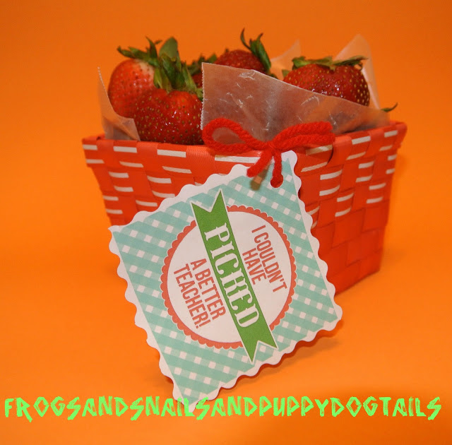 Teacher appreciation:  strawberry baskets