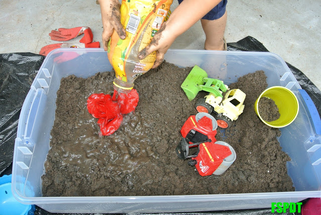 Dirt and/or Mud sensory box