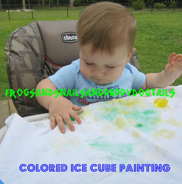 Ice cube painting great activity for toddlers and preschoolers
