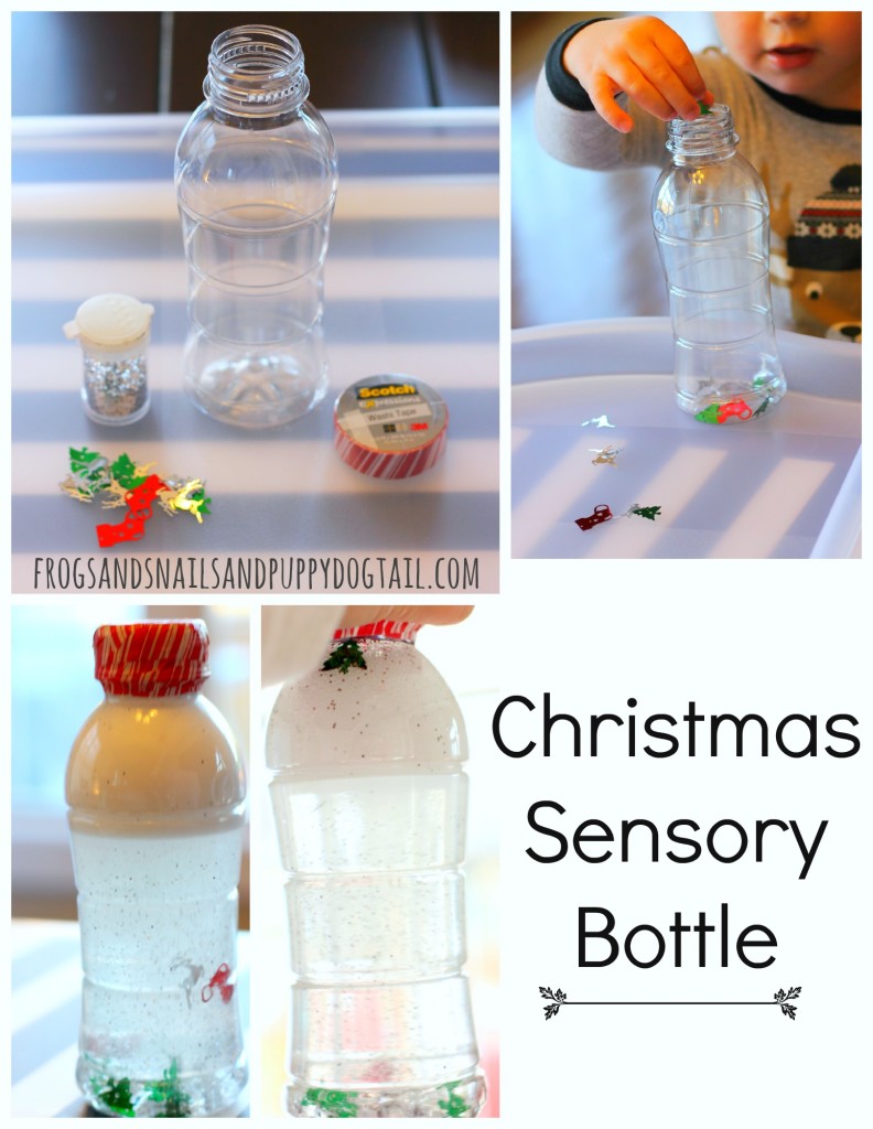 christmas sensory bottle for kids