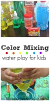 color mixing water play for kids