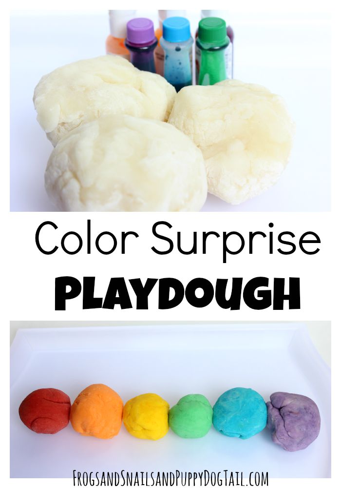 color surprise playdough recipe