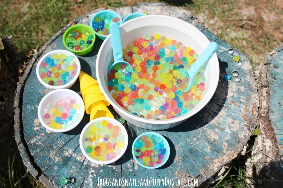 dippin dots water bead sensory and pretend play idea for kids
