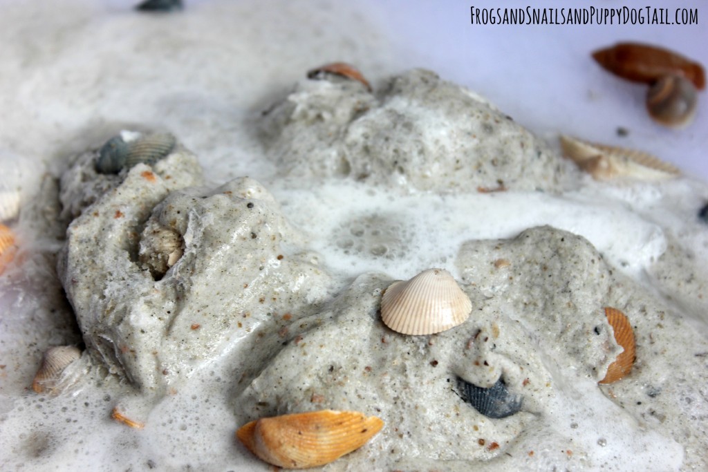 foaming beach sand dough