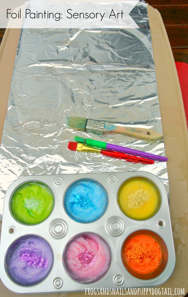 foil painting sensory art