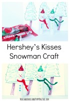 Hershey's kisses snowman craft for the family