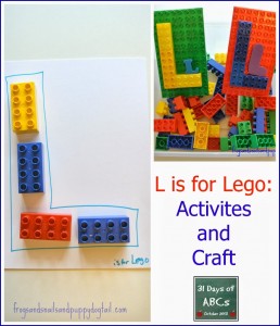 The Letter L is for Lego: craft and activities by FSPDT