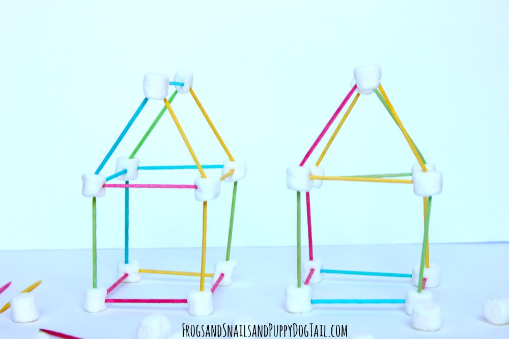 marshmallow and toothpick buildings 