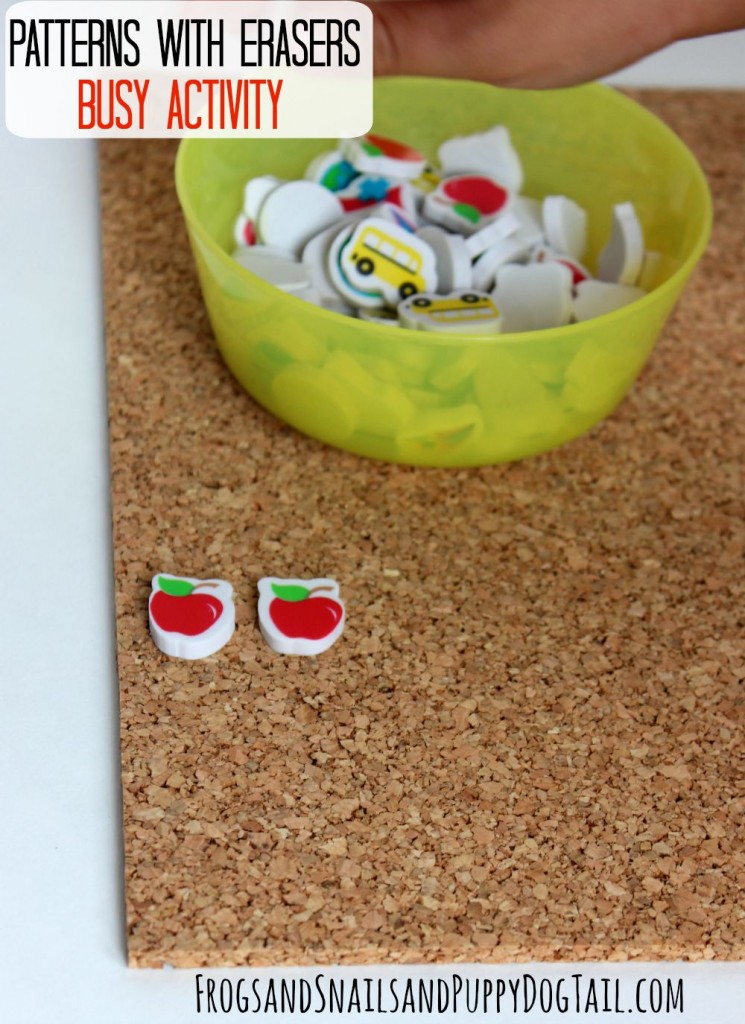 Patterns with Erasers Busy Activity for kids 