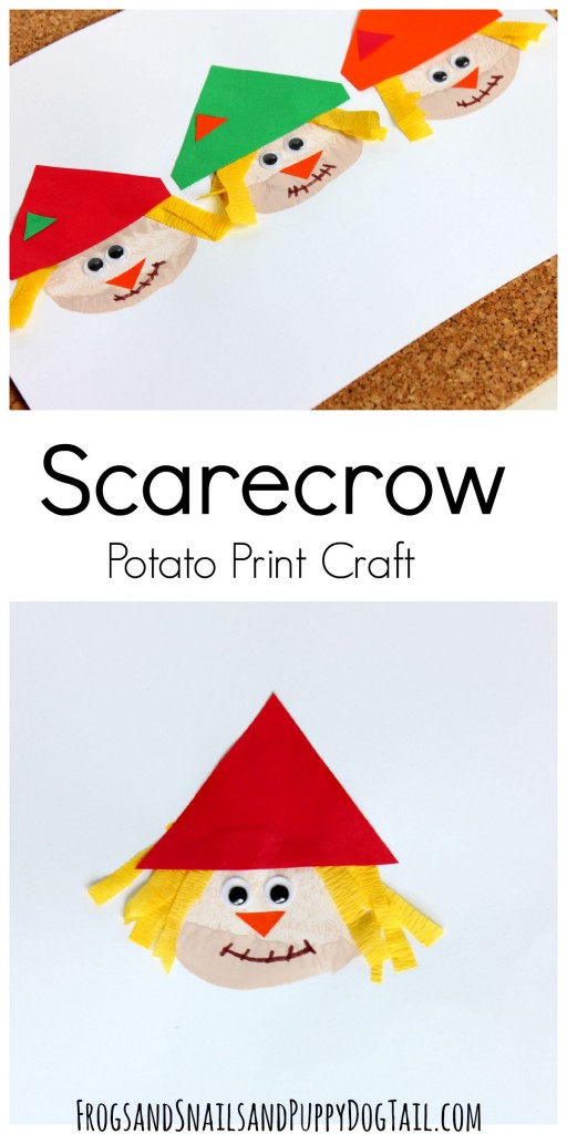 potato print scarecrow craft 