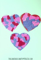 torn paper heart craft