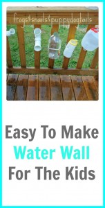 DIY Water Wall- kids activity for summer 