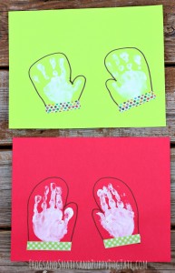 mitten handprint art for kids