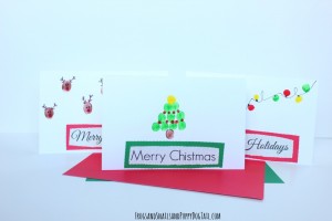 Christmas cards with glitter prints