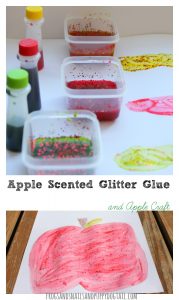 DIY apple scented glitter glue recipe