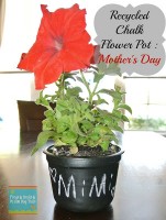 chalk flower pot