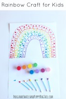 Q-Tip Rainbow Craft for Kids