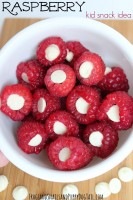 Raspberries with a twist kids snack idea
