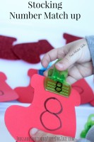 Stocking Number Match Up Activity Idea for Kids