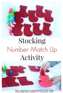 Stocking Number Match Up and Fine Motor Skills for Kids