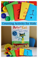 Pet the Cat counting activity for kids
