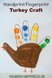 handprint fingerprint turkey craft for kids