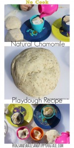 no cook natural chamomile playdough recipe