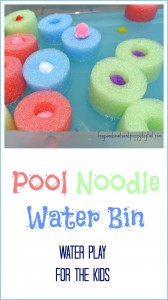 pool noodle water bin for kids
