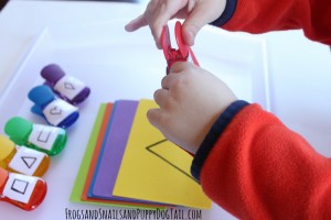 rainbow color and shape match up activity for kids