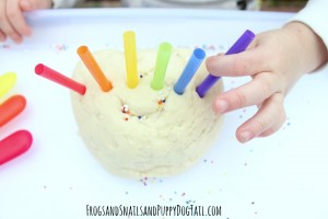 rainbow theme play with playdough