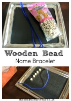 Wooden Bead Name Bracelet