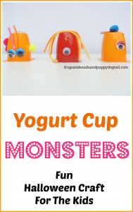 Yogurt Cup Monsters Craft for Kids